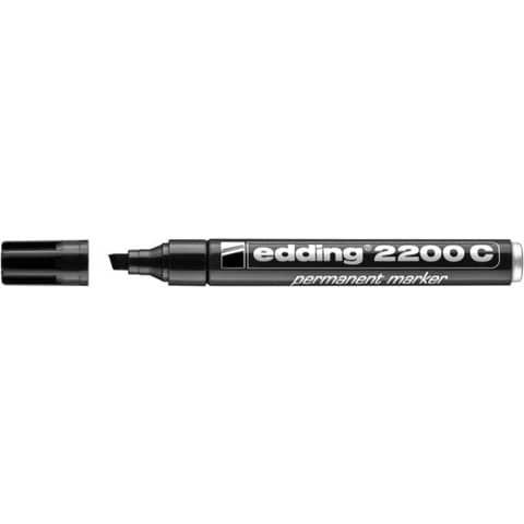Marcatore permanente edding 2200 C punta scalpello 1-5 mm nero E-2200C 001
